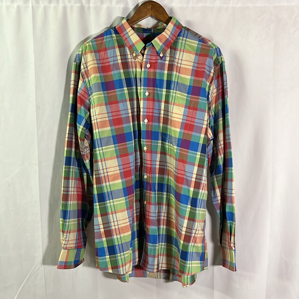 🛍 6 for $35 • Jos. A. Bank Colorful Plaid Tailored Fit Cotton Button Down Shirt